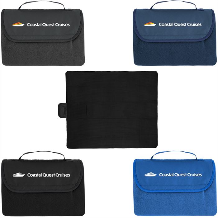HH77025 Extra Large rPET Roll-Up Blanket With Custom Imprint
